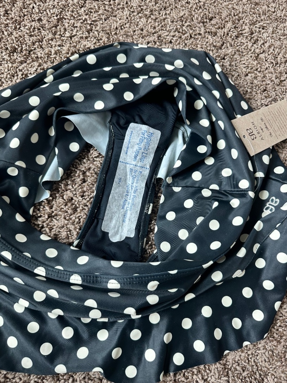 Albion Fit Black Polka Dot Bella Crop and High Waisted Swim Skirt - Picture 8 of 13